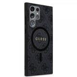 Guess Samsung Galaxy S24 Ultra Kuori 4G Pattern MagSafe Musta
