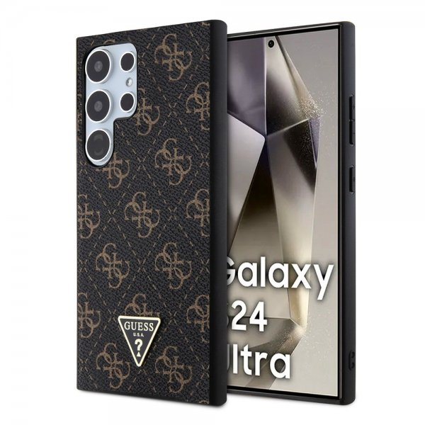 Guess Samsung Galaxy S24 Ultra Kuori 4G Print Grained Musta