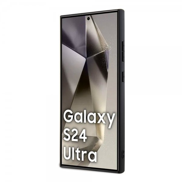 Guess Samsung Galaxy S24 Ultra Kuori 4G Print Grained Musta