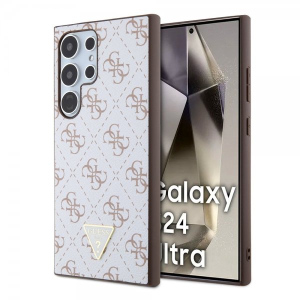 Guess Samsung Galaxy S24 Ultra Kuori 4G Print Grained Valkoinen