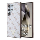 Guess Samsung Galaxy S24 Ultra Kuori 4G Print Grained Valkoinen