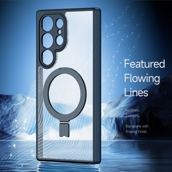 Dux Ducis Samsung Galaxy S24 Ultra Kuori Aimo Series MagSafe Jalusta Musta