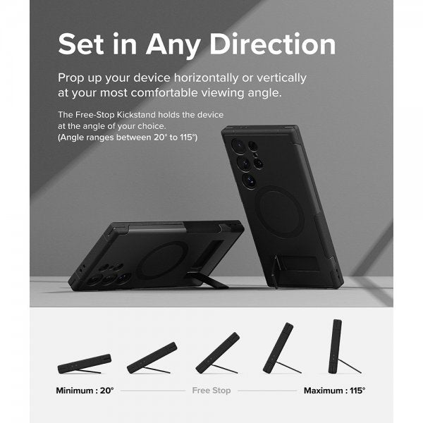 Ringke Samsung Galaxy S24 Ultra -kuori All-in-One MagSafe Musta