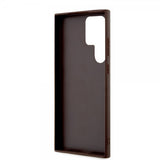 Guess Samsung Galaxy S24 Ultra Kuori Bottom Stripe Metal Logo Ruskea