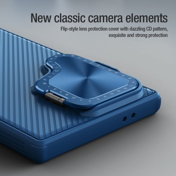 Nillkin Samsung Galaxy S24 Ultra CamShield Prop -suojakuori, sininen