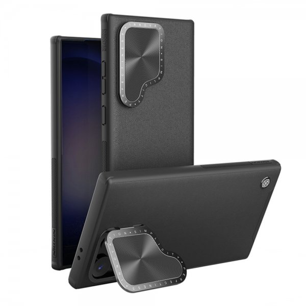 Nillkin Samsung Galaxy S24 Ultra Kuori CamShield Prop Leather MagSafe Musta