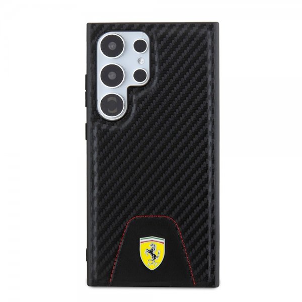 Ferrari Samsung Galaxy S24 Ultra Suojakuori Carbon & Stripe Musta