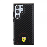 Ferrari Samsung Galaxy S24 Ultra Suojakuori Carbon & Stripe Musta