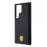 Ferrari Samsung Galaxy S24 Ultra Suojakuori Carbon & Stripe Musta