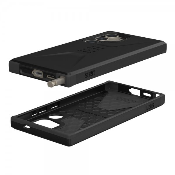 Urban Armor Gear (UAG) Samsung Galaxy S24 Ultra Civilian -suojakuori, musta