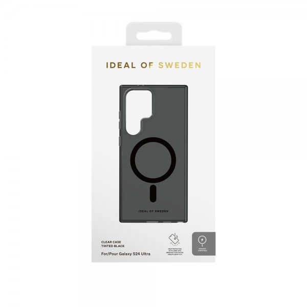 Ideal of Sweden Samsung Galaxy S24 Ultra kuori Clear Case MagSafe Tinted Black