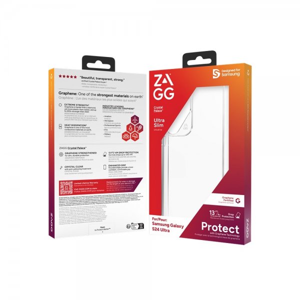 ZAGG Samsung Galaxy S24 Ultra Crystal Palace Läpinäkyvä Suojakuori