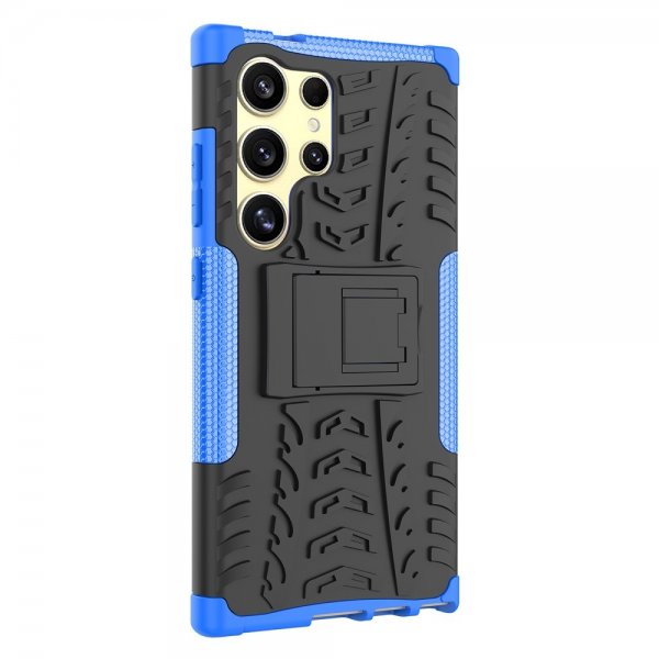 Samsung Galaxy S24 Ultra Kuori Rengaskuvio Jalustatoiminto Sininen