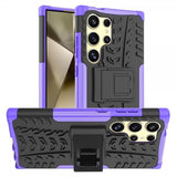Samsung Galaxy S24 Ultra Kuori Rengaskuvio Jalustatoiminto Violetti