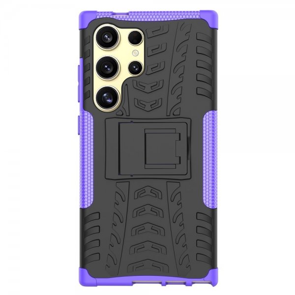 Samsung Galaxy S24 Ultra Kuori Rengaskuvio Jalustatoiminto Violetti