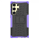 Samsung Galaxy S24 Ultra Kuori Rengaskuvio Jalustatoiminto Violetti