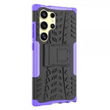 Samsung Galaxy S24 Ultra Kuori Rengaskuvio Jalustatoiminto Violetti