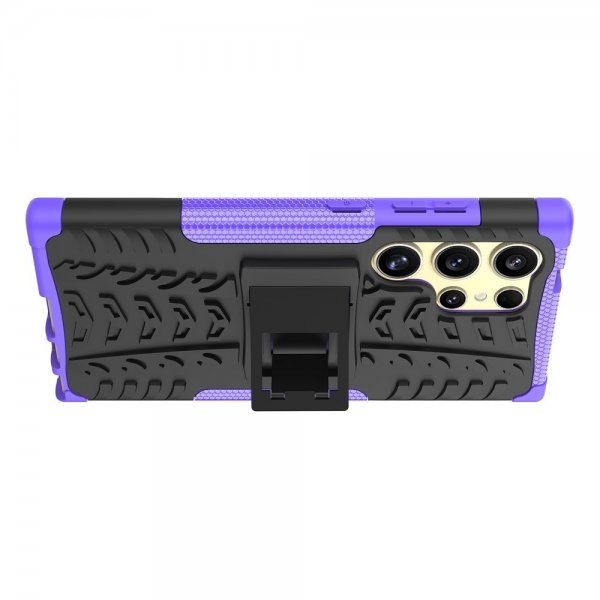 Samsung Galaxy S24 Ultra Kuori Rengaskuvio Jalustatoiminto Violetti
