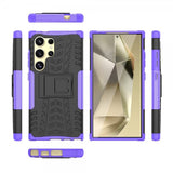 Samsung Galaxy S24 Ultra Kuori Rengaskuvio Jalustatoiminto Violetti