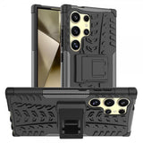 Samsung Galaxy S24 Ultra Kuori Rengaskuvio Jalustatoiminto Musta