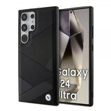 BMW Samsung Galaxy S24 Ultra Kotelo Aitoa Nahkaa Kuvioitu Musta