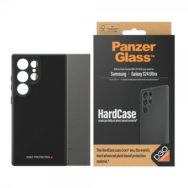 PanzerGlass Samsung Galaxy S24 Ultra -suojakuori HardCase D3O Musta