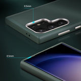 X-Level Samsung Galaxy S24 Ultra Nahkatekstuuri Suojakuori Harmaa