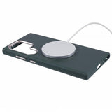 X-Level Samsung Galaxy S24 Ultra Kuori Nahkakuvio MagSafe Vihreä