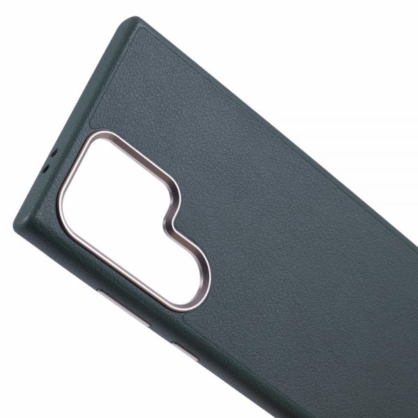 X-Level Samsung Galaxy S24 Ultra Kuori Nahkakuvio MagSafe Vihreä