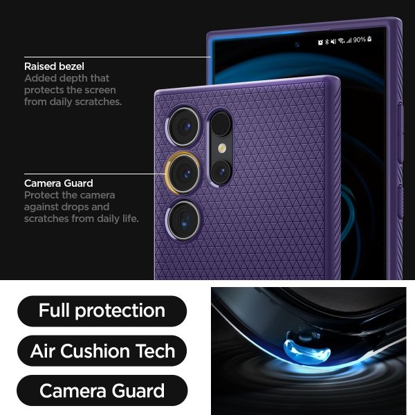 Spigen Samsung Galaxy S24 Ultra -kuori Liquid Air Deep Purple