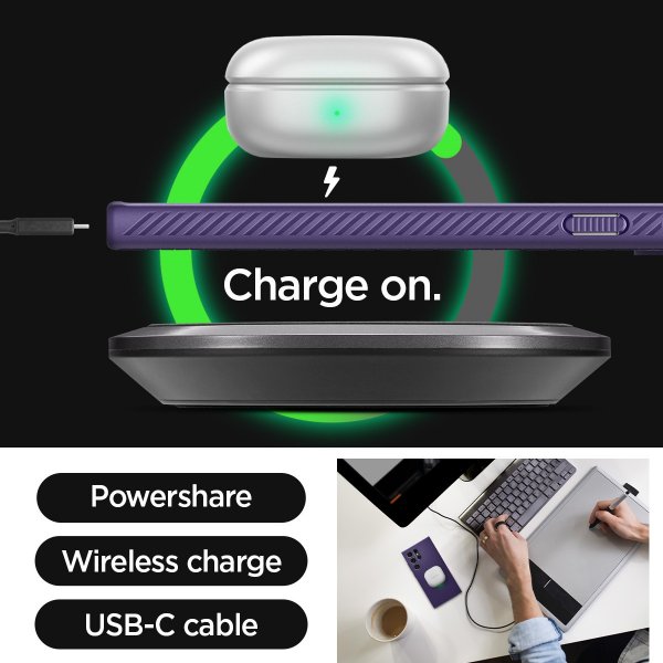 Spigen Samsung Galaxy S24 Ultra -kuori Liquid Air Deep Purple