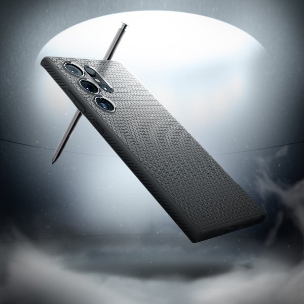 Spigen Samsung Galaxy S24 Ultra -kuori Liquid Air Marble Grey