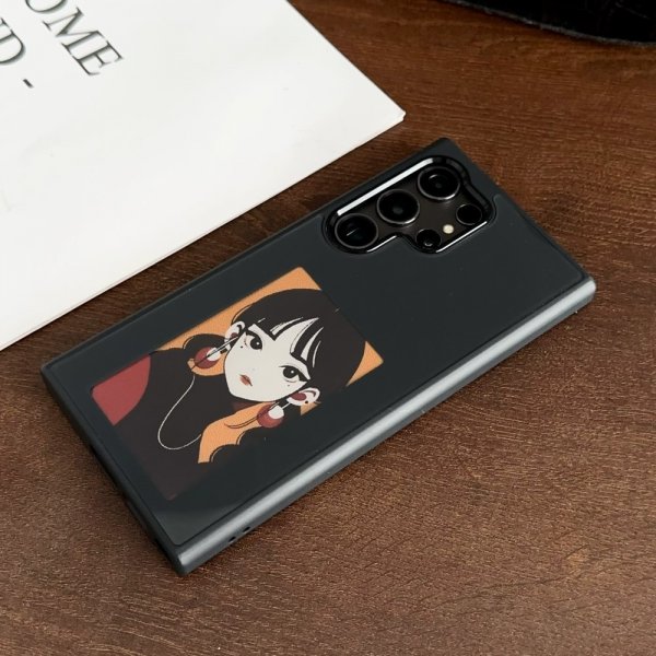 Samsung Galaxy S24 Ultra -kuori sisäänrakennetulla E Ink -näytöllä, musta
