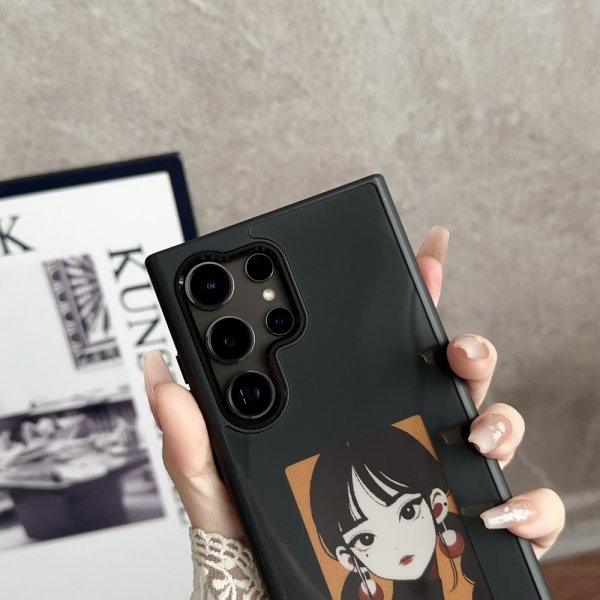 Samsung Galaxy S24 Ultra -kuori sisäänrakennetulla E Ink -näytöllä, musta