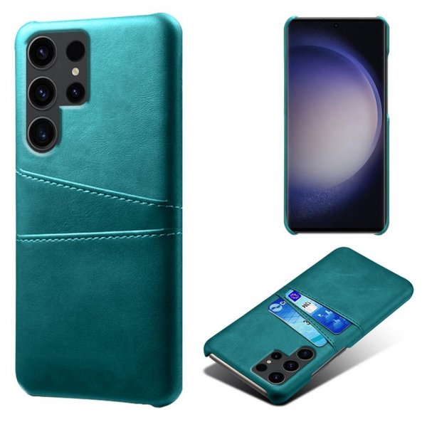 Samsung Galaxy S24 Ultra -kuori kahdella korttipaikalla, vihreä