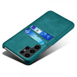 Samsung Galaxy S24 Ultra -kuori kahdella korttipaikalla, vihreä