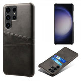 Samsung Galaxy S24 Ultra kuori kahdella korttipaikalla, musta