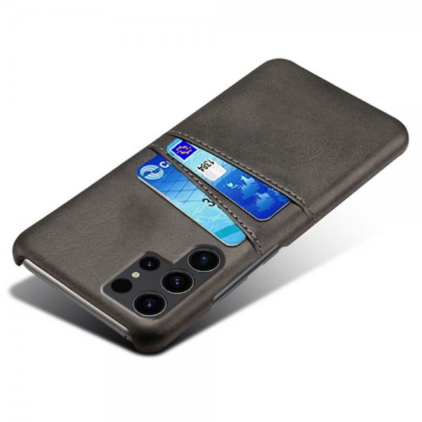 Samsung Galaxy S24 Ultra kuori kahdella korttipaikalla, musta