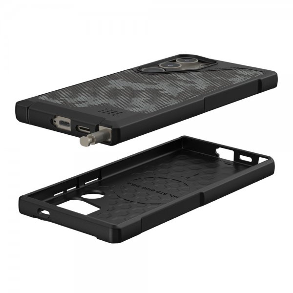 Urban Armor Gear (UAG) Samsung Galaxy S24 Ultra Kuori Metropolis LT MagSafe Micro Hex Camo Graphite