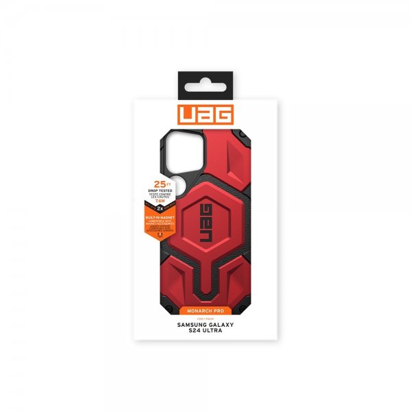 Urban Armor Gear (UAG) Samsung Galaxy S24 Ultra -suojakuori Monarch Pro MagSafe Crimson