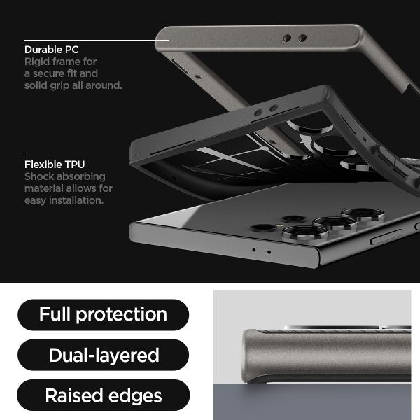 Spigen Samsung Galaxy S24 Ultra -kuori Neo Hybrid Gunmetal