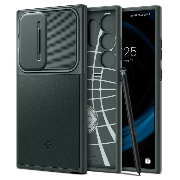Spigen Samsung Galaxy S24 Ultra kuori Optik Armor Abyss Green