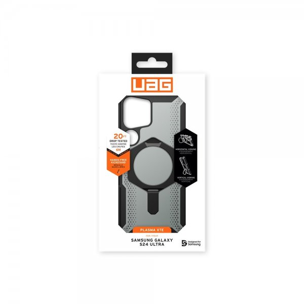 Urban Armor Gear (UAG) Samsung Galaxy S24 Ultra -suojakuori Plasma XTE, musta/oranssi