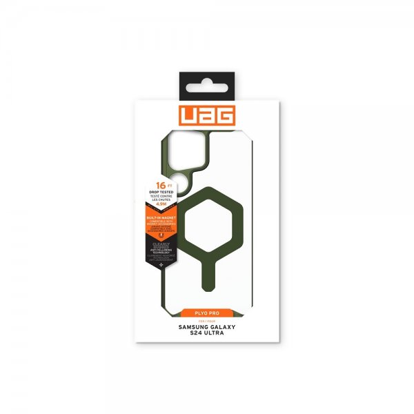 Urban Armor Gear (UAG) Samsung Galaxy S24 Ultra Plyo Pro MagSafe Suojakuori Ice/Olive