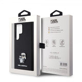 Karl Lagerfeld Samsung Galaxy S24 Ultra -suojakuori Saffiano Karl & Choupette Musta
