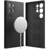 Ringke Samsung Galaxy S24 Ultra Silicone Magnetic -suojakuori, musta