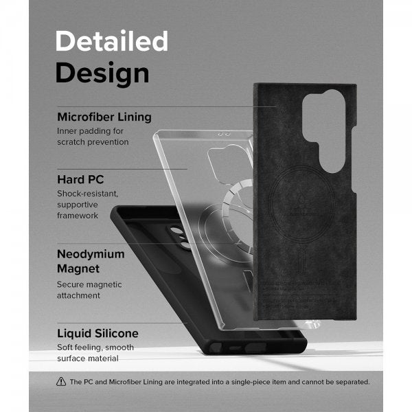 Ringke Samsung Galaxy S24 Ultra Silicone Magnetic -suojakuori, musta