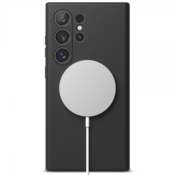 Ringke Samsung Galaxy S24 Ultra Silicone Magnetic -suojakuori, musta