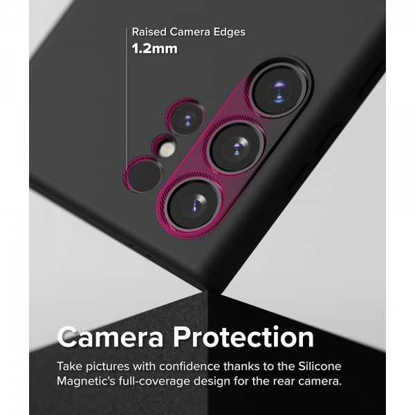 Ringke Samsung Galaxy S24 Ultra Silicone Magnetic -suojakuori, musta