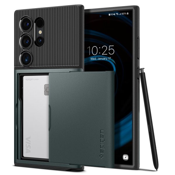 Spigen Samsung Galaxy S24 Ultra kuori Slim Armor CS Abyss Green